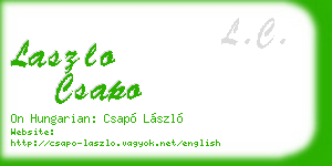 laszlo csapo business card